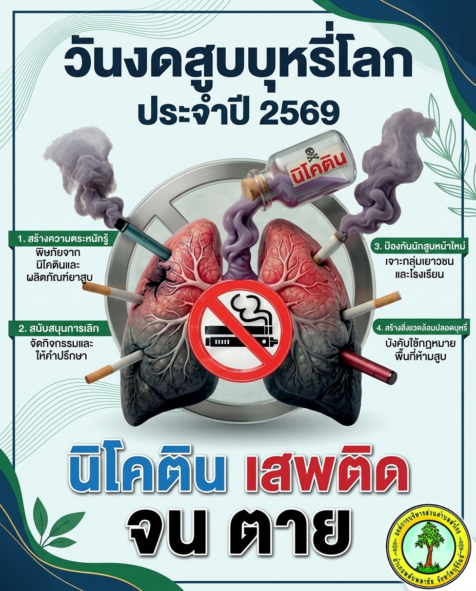 31 พฤษภาคม “วันงดสูบบุหรี่โลก”